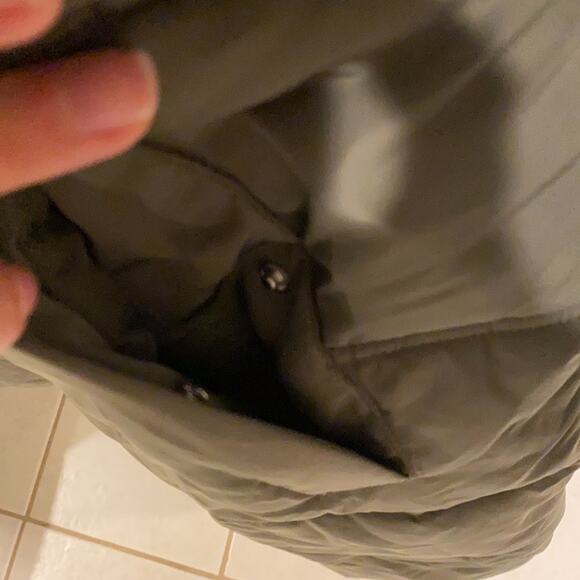 DKNY Fleece Lined Faux Fur Trim Hoo Juniper Large Olive - Picture 9 of 14